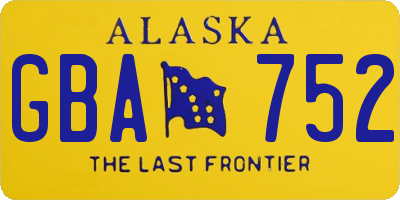 AK license plate GBA752