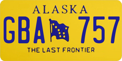 AK license plate GBA757