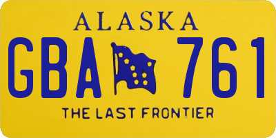 AK license plate GBA761