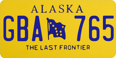 AK license plate GBA765