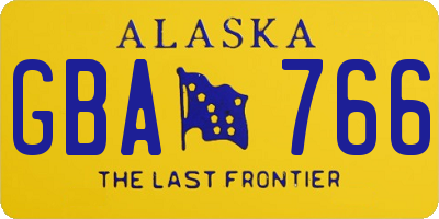 AK license plate GBA766