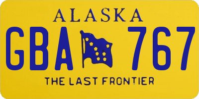 AK license plate GBA767