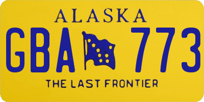 AK license plate GBA773
