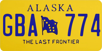 AK license plate GBA774