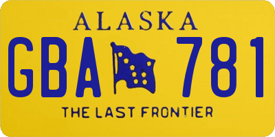 AK license plate GBA781