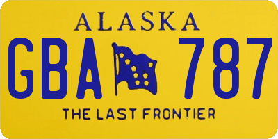 AK license plate GBA787