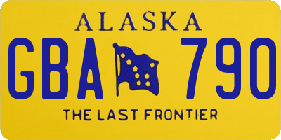 AK license plate GBA790