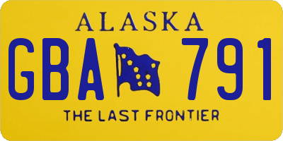 AK license plate GBA791