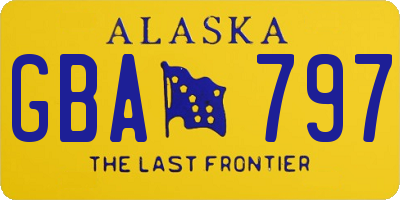 AK license plate GBA797