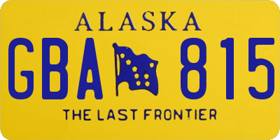 AK license plate GBA815