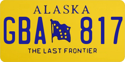 AK license plate GBA817