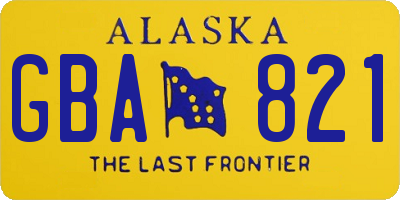 AK license plate GBA821