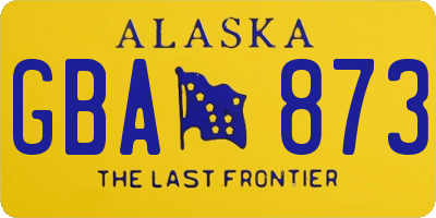 AK license plate GBA873