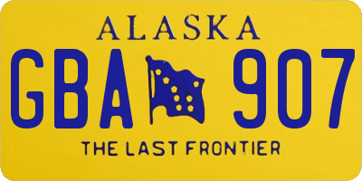 AK license plate GBA907