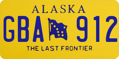 AK license plate GBA912