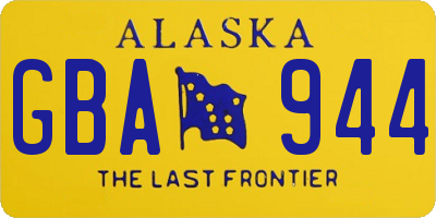 AK license plate GBA944