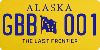 AK license plate GBB001