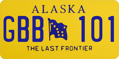 AK license plate GBB101