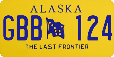 AK license plate GBB124