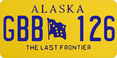 AK license plate GBB126