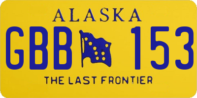 AK license plate GBB153
