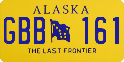 AK license plate GBB161