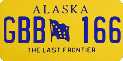 AK license plate GBB166