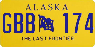 AK license plate GBB174