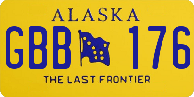 AK license plate GBB176