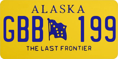 AK license plate GBB199
