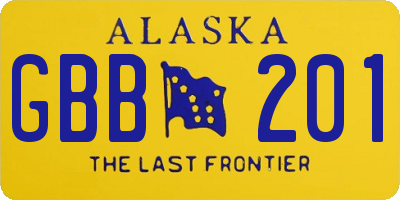 AK license plate GBB201