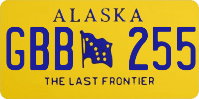 AK license plate GBB255