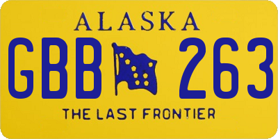AK license plate GBB263
