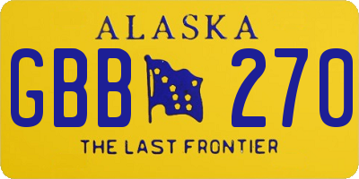 AK license plate GBB270