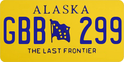 AK license plate GBB299