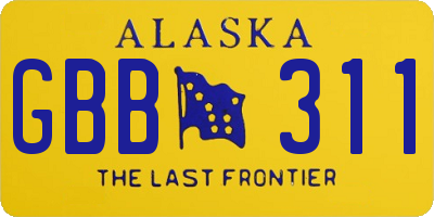 AK license plate GBB311
