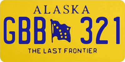 AK license plate GBB321