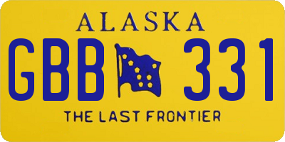 AK license plate GBB331