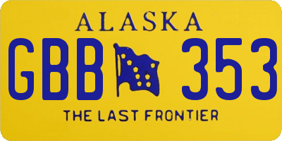 AK license plate GBB353
