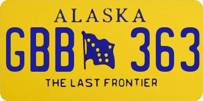 AK license plate GBB363