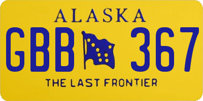 AK license plate GBB367