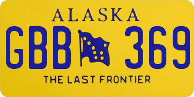 AK license plate GBB369