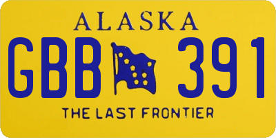 AK license plate GBB391