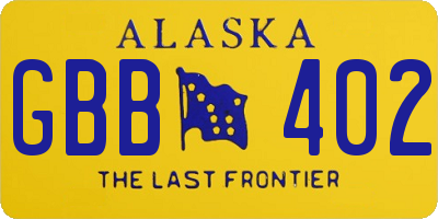 AK license plate GBB402