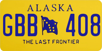 AK license plate GBB408