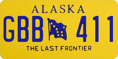 AK license plate GBB411