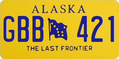 AK license plate GBB421