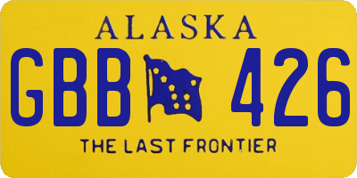 AK license plate GBB426
