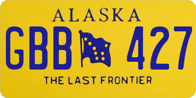 AK license plate GBB427