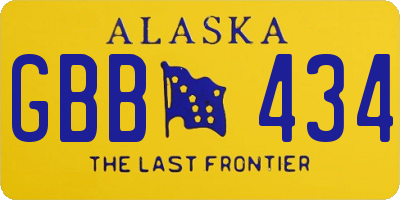 AK license plate GBB434